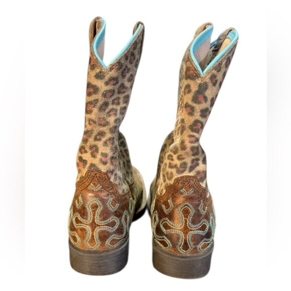 ARIAT CROSSROADS COWGIRL BOOTS SQUARE TOE Girls Size 12.5 - Picture 2 of 8